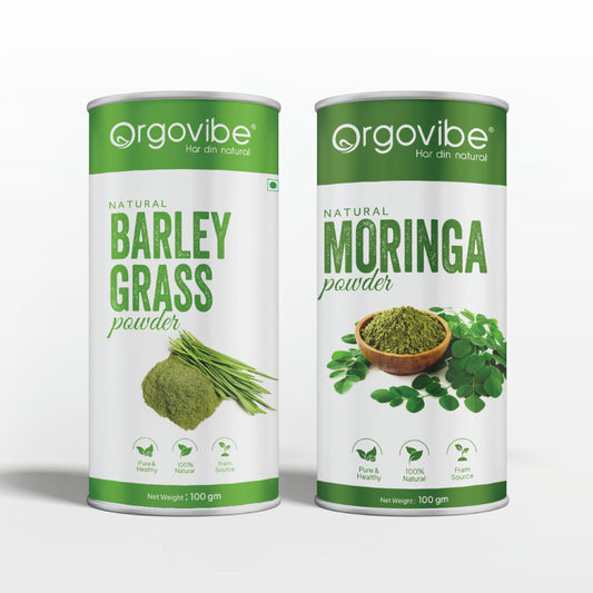 Moringa Powder + Barleygrass Powder