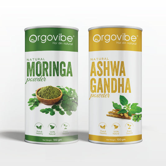 Moringa Powder + Ashwagandha Powder