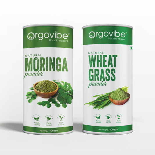 Moringa Powder + Wheatgrass Powder