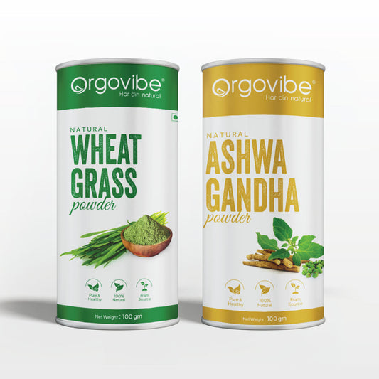 Wheatgrass Powder + Ashwagandha Powder