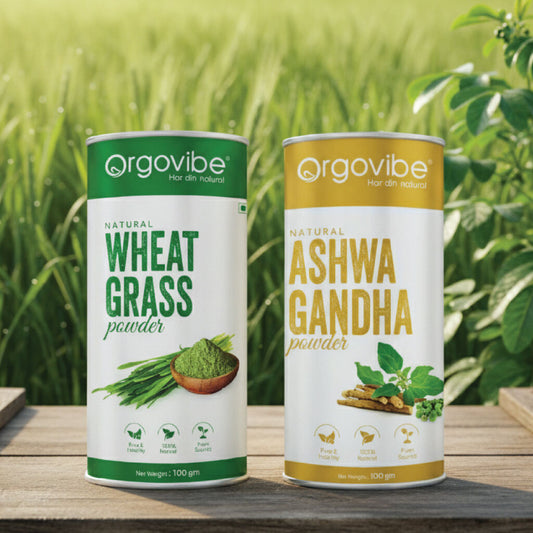 Wheatgrass Powder + Ashwagandha Powder